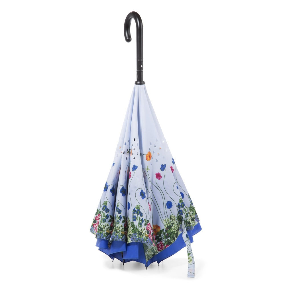 Stick Reverse-Close Umbrella with Under-Canopy Print - Image 3