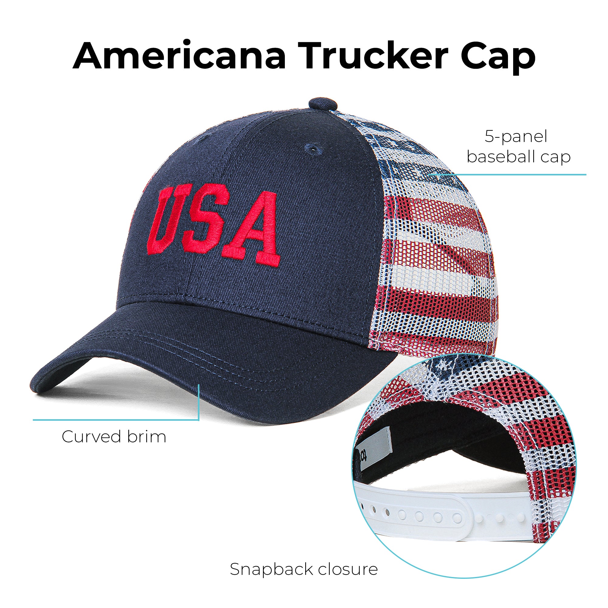 USA Flag Trucker Hat - Image 6