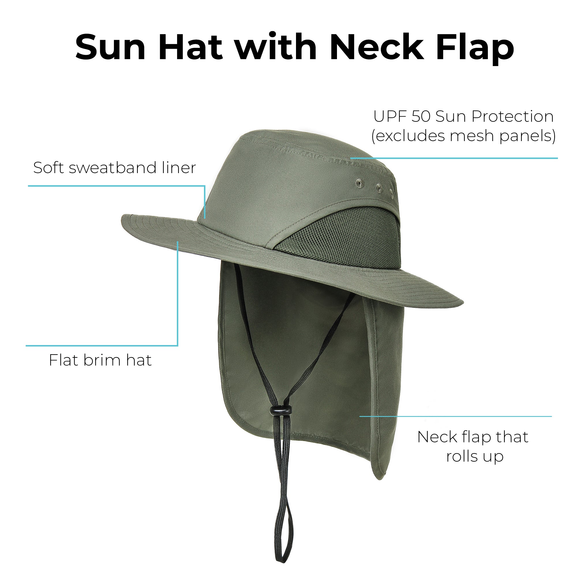 Sun Hat with Flap with Sun Protection - Image 6