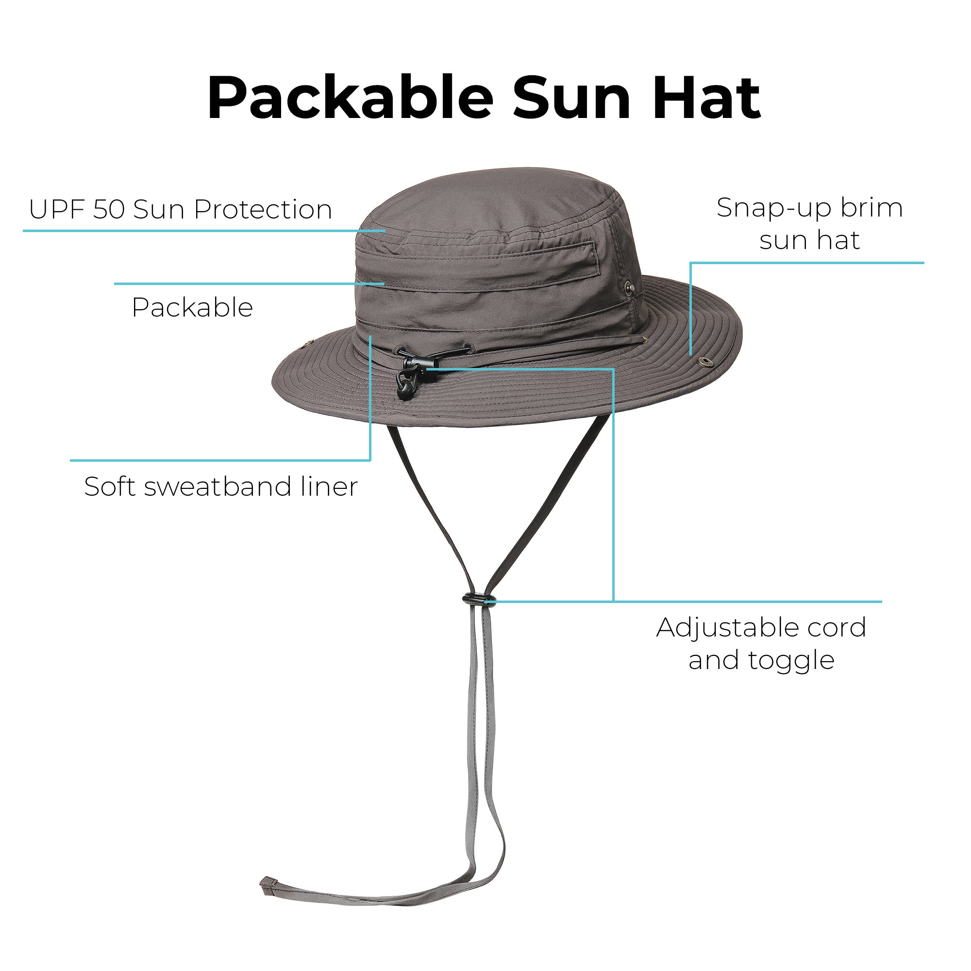 Packable Sun Hat with Sun Protection - Image 7