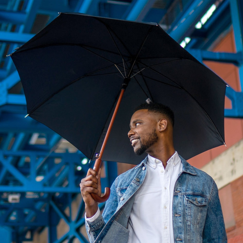 Classic Solid Wood Stick Umbrella - Image 5